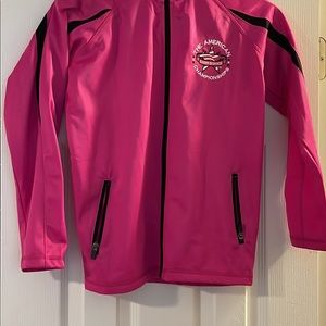 Pink YL American championship zip up jacket